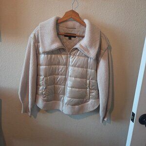 Beige sweater jacket